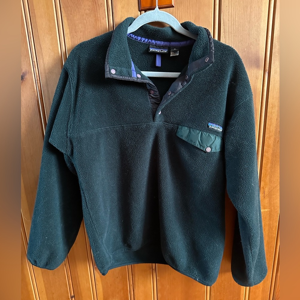 Green Patagonia Synchilla Fleece Snap MEDIUM